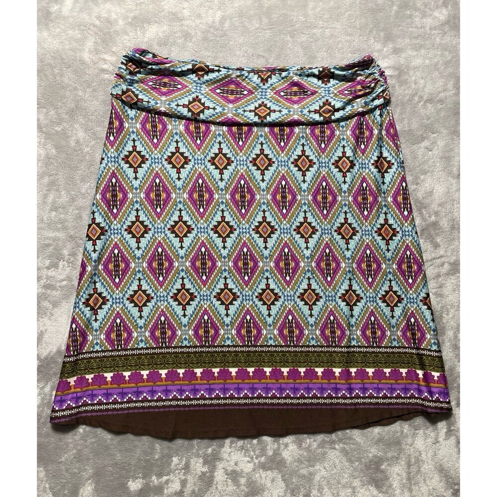 Cato Geometric Pattern Skirt Women’s XL Stretch Pull On Elastic Waist